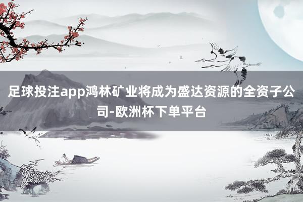 足球投注app鸿林矿业将成为盛达资源的全资子公司-欧洲杯下单平台